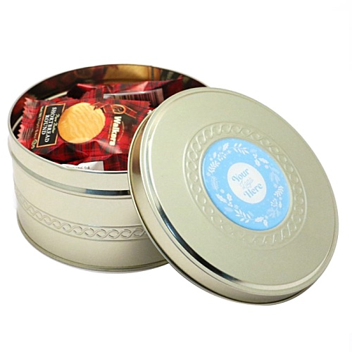 Gold Treat Tin - Mini Shortbread Biscuits Main Image