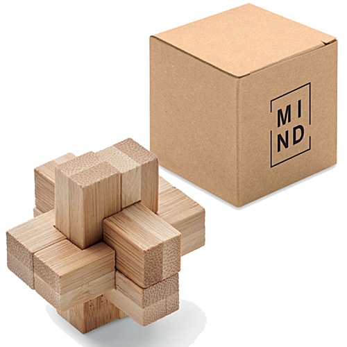 Bamboo Brain Teaser Puzzle - Cross Main Image