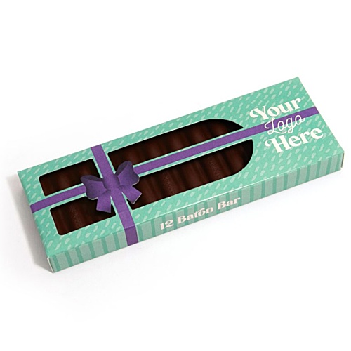 12 Baton Vegan Dark Chocolate Bar Present Box Main Image