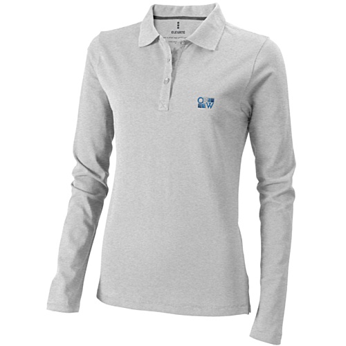 Oakville Women's Long Sleeve Polo - Embroidered Main Image