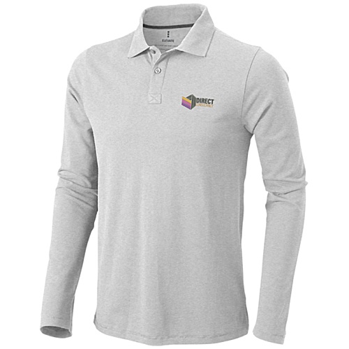 Oakville Men's Long Sleeve Polo - Digital Print Main Image