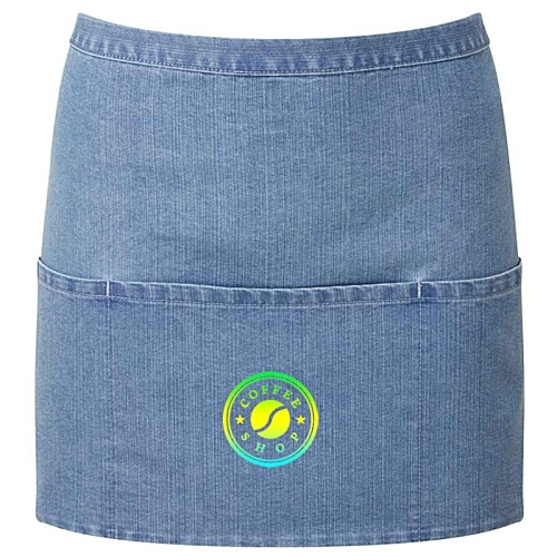 DISC Premier Short Pocket Apron - Denim - Digital Main Image