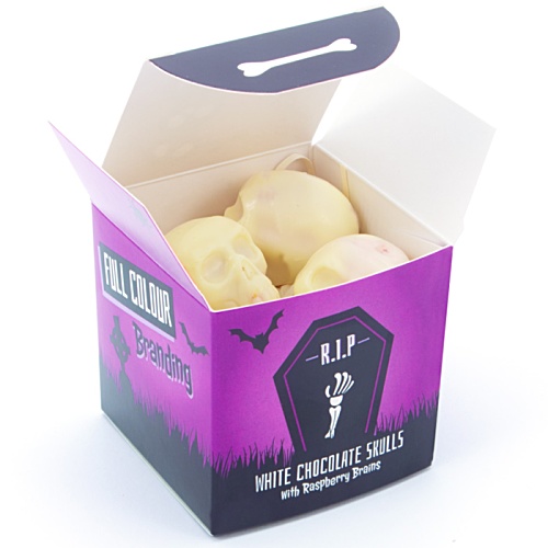 Maxi Cube - Halloween White Chocolate Skulls Main Image