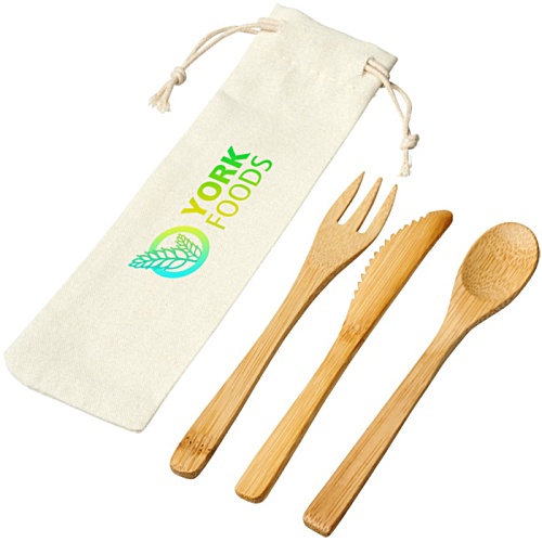 Celuk Bamboo Cutlery Set - Digital Print Main Image