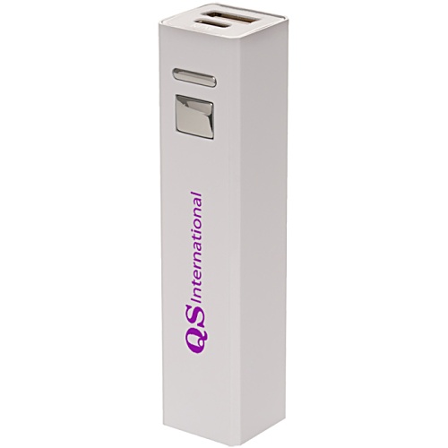 Cuboid Blanc Powerbank Charger - 2200mAh - Printed - 3 Day Main Image