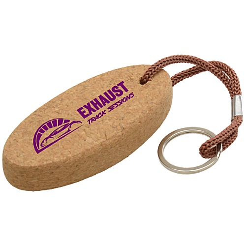 Oval Cork Keyring- Printed - 3 Day Main Image
