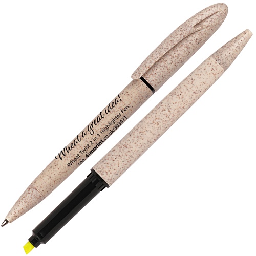 Wheat Twist 2 in 1 Highlighter Pen Main Image