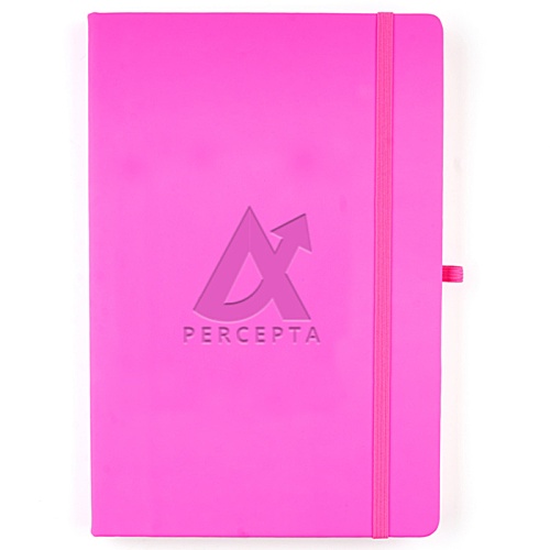 A5 Soft Touch Neon Notebook - Debossed Main Image