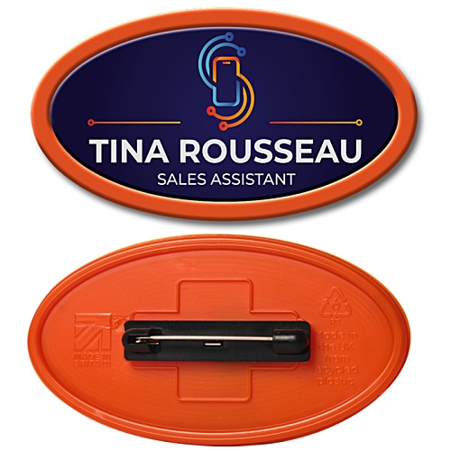 Select Oval Recycled Name Badge Main Image
