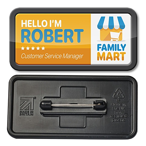 Select Rectangle Recycled Name Badge Main Image