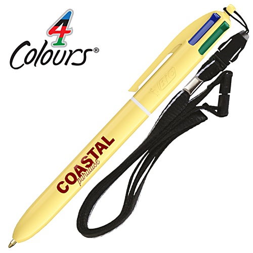 BIC® 4 Colours Pastel Pen with Lanyard Main Image