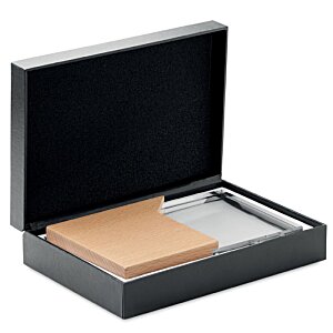 Additional Image 1 - a black box with a brown square object in it