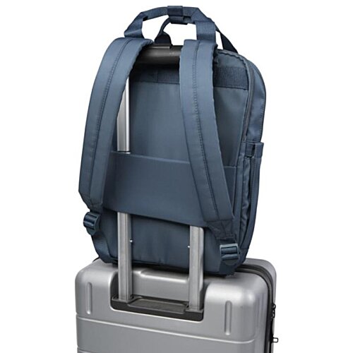 Additional Image 3 - a blue backpack on a grey suitcase