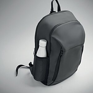 Additional Image 1 - a black backpack with a white bottle on it