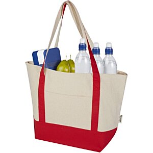 Additional Image 5 - a bag with water bottles and a red strap