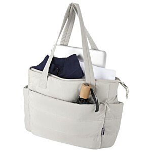 Additional Image 2 - a white purse with a bottle of wine