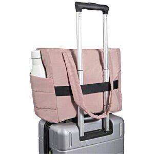 Additional Image 4 - a pink bag on top of a grey suitcase