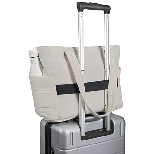 Additional Image 3 - a white bag on a grey suitcase