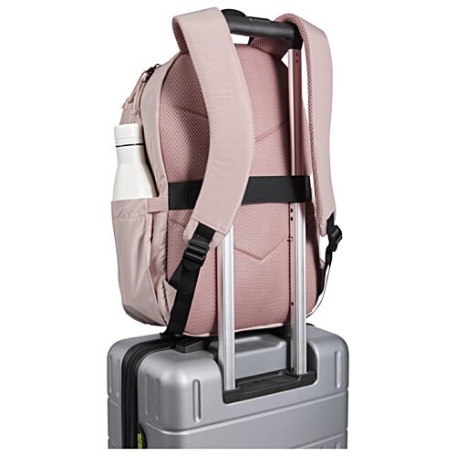 Additional Image 4 - a pink backpack on top of a grey suitcase
