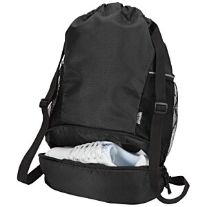 Additional Image 2 - a black backpack with a strap