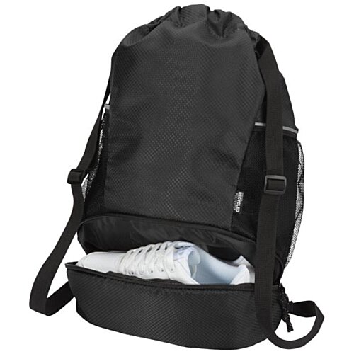 Additional Image 2 - a black backpack with a strap