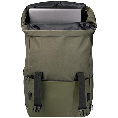Additional Image 6 - a green backpack with a laptop inside