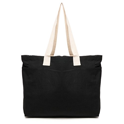 Additional Image 1 - a black bag with white handles