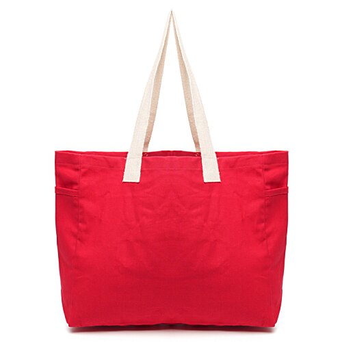 Additional Image 3 - a red bag with white handles