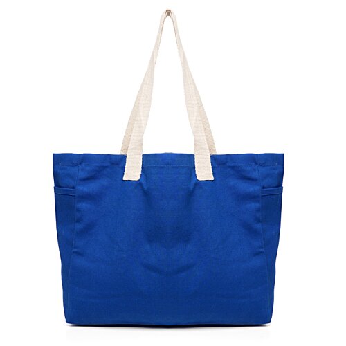 Additional Image 2 - a blue bag with white handles