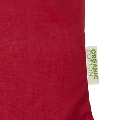 Additional Image 5 - a red pillow with a green tag