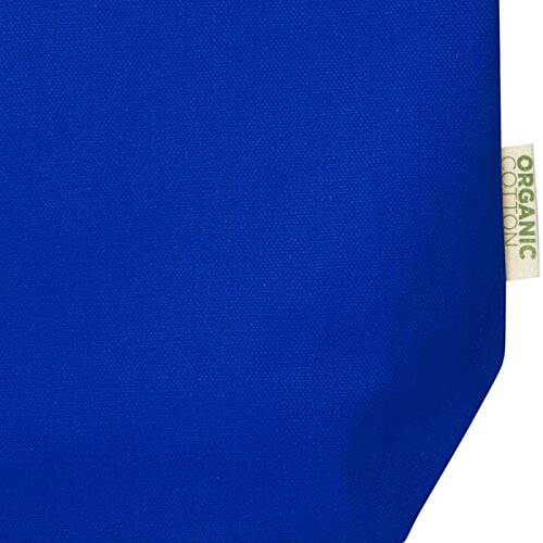 Additional Image 1 - a blue fabric with a white stripe