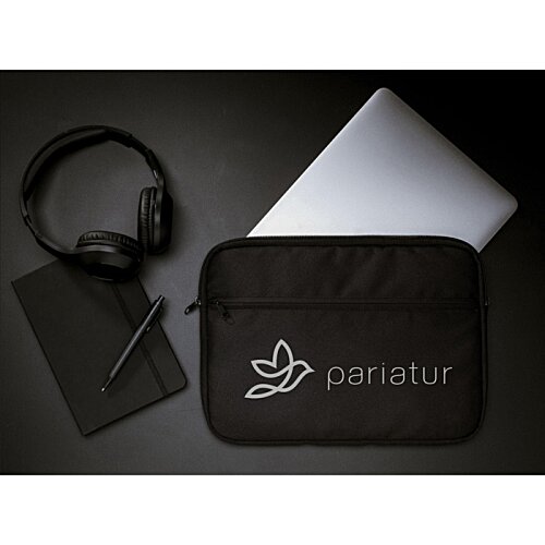 Additional Image 1 - a black case with a white paper and headphones