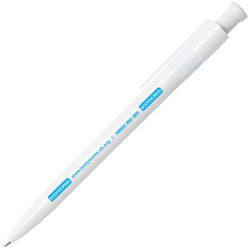 Additional Image 5 - a white pen with blue tips