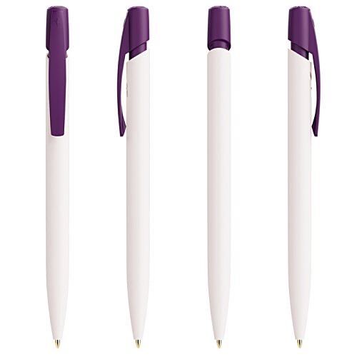 Additional Image 2 - a row of purple and white pens