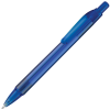 a blue pen on a white background