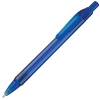 a blue pen on a white background