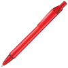 a red pen on a white background