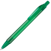 a green pen on a white background