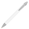 a white pen with grey cap