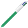 a green and white pen