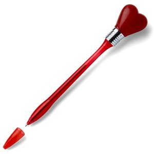 Additional Image 1 - a red brush with a heart shaped tip