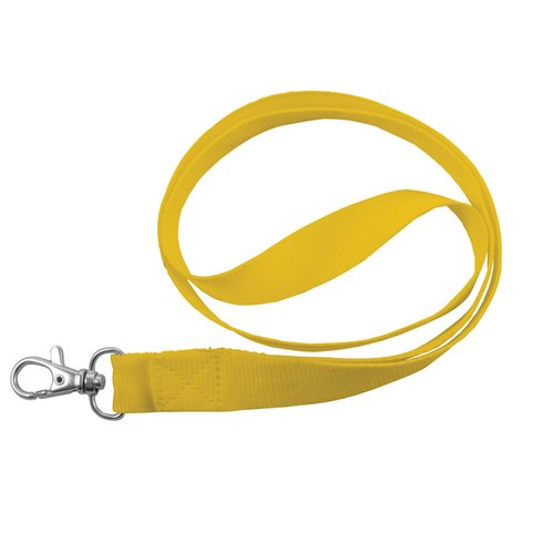 Additional Image 2 - a yellow lanyard with a snap hook