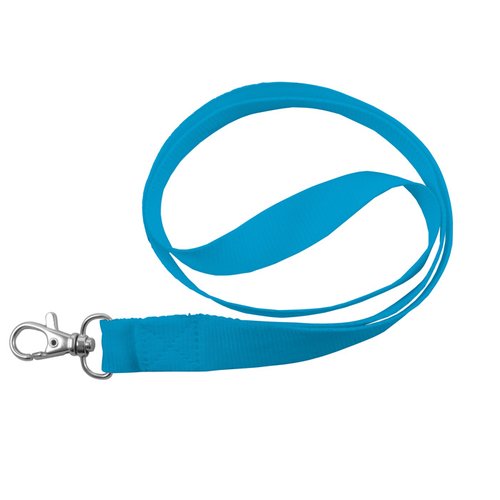 Additional Image 6 - a blue lanyard with a metal hook
