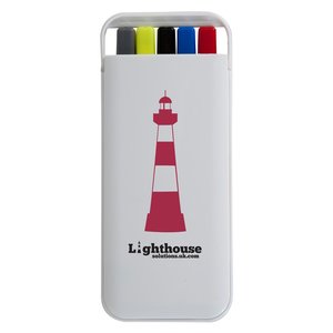 Additional Image 2 - a white rectangular object with a red and white lighthouse on it