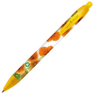 Additional Image 1 - a yellow pen with orange and yellow designs