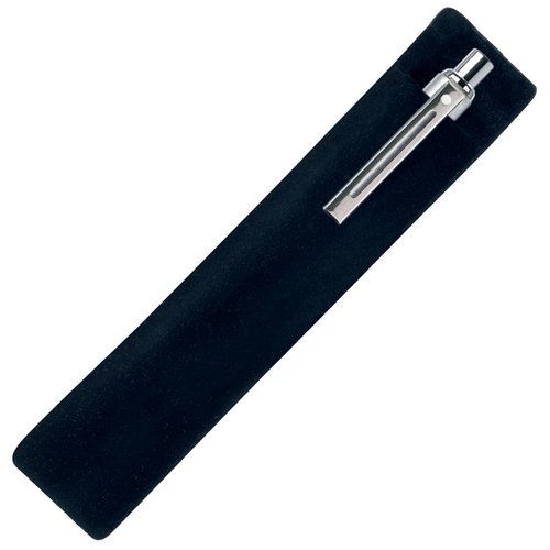 Additional Image 1 - a black pen case with a silver tip
