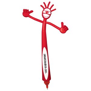 Additional Image 2 - a red tie with a face and hands