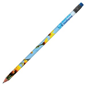 Additional Image 4 - a blue pencil with a black rubber cap