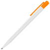 a white and orange pen