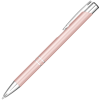 a pink pen with clear cap